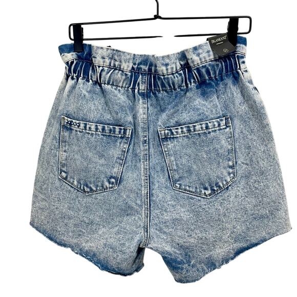 NEW Blank NYC Love On Top High Waist Acid Wash Paperbag Cutoff Shorts Size 27 - Picture 2 of 8